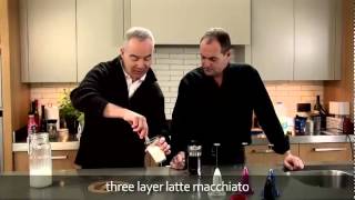 aerolatte  milk frother makes three layer caffè latte macchiato [upl. by Eliga545]