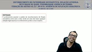 STJ INFO 834 paternidade socioafetiva e adoção [upl. by Enivid]