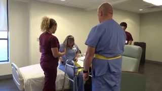 Physical Therapy Transfer Training  How To Transfer From Wheelchair To Bed [upl. by Bred]