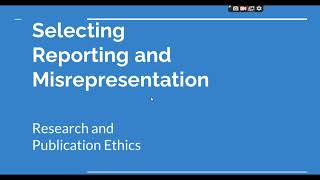 Selective Reporting and Misrepresentation of data Research and Publication ethics Phd coursework [upl. by Yklam]