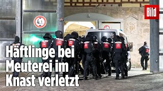 Gefängnismeuterei Polizei stürmt Knast in Thüringen  JVA Untermaßfeld [upl. by Nhguaval]